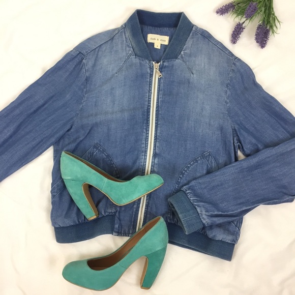Anthropologie Jackets & Blazers - ANTHROPOLOGIE Cloth & Stone Tencel Bomber Jacket